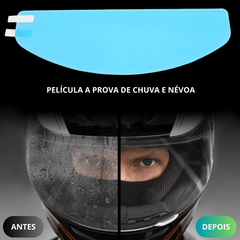 Película de Capacete a Prova de Chuva e Névoa (KIT c/ 2 peças)