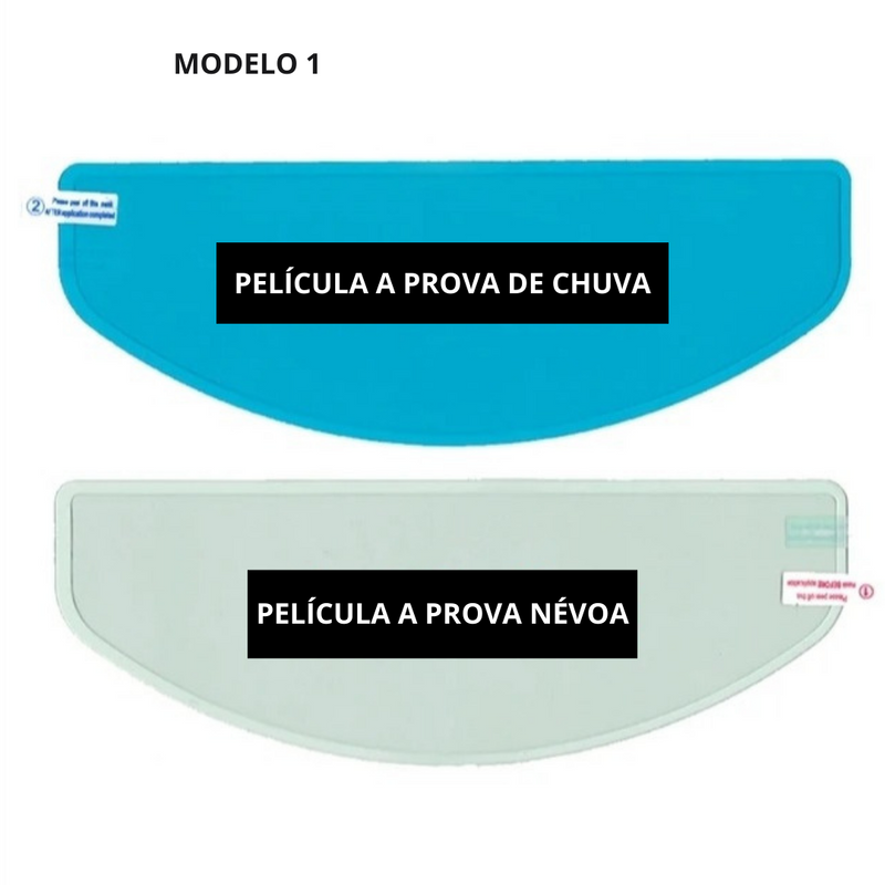 Película de Capacete a Prova de Chuva e Névoa (KIT c/ 2 peças)