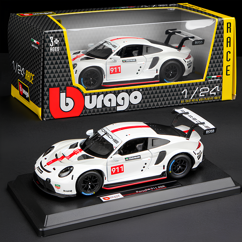 Miniatura Porsche 911 RSR WEC em Metal - 1:24