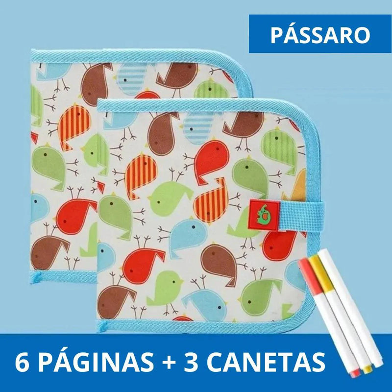 Livro de Desenho Infantil - Reutilizável