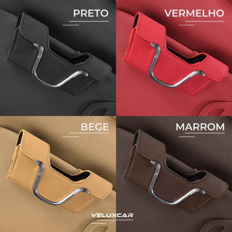 Porta Óculos Automotivo com Aba Magnética - VeluxGlas™