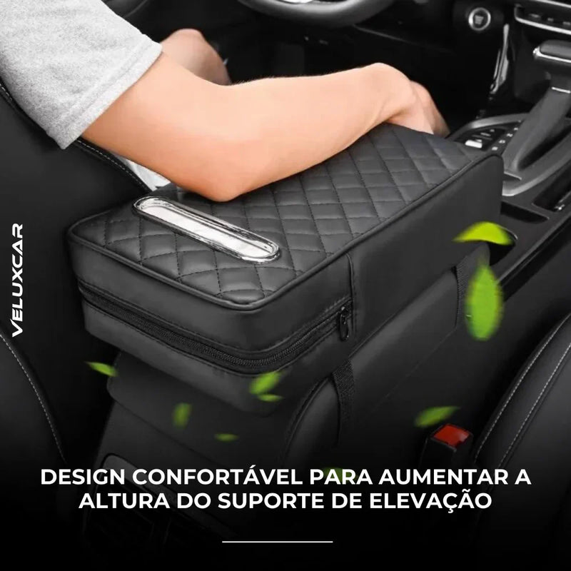 Capa de Couro para Apoio de Braço | Com Armazenamento e Almofada - Velux ArmLux™