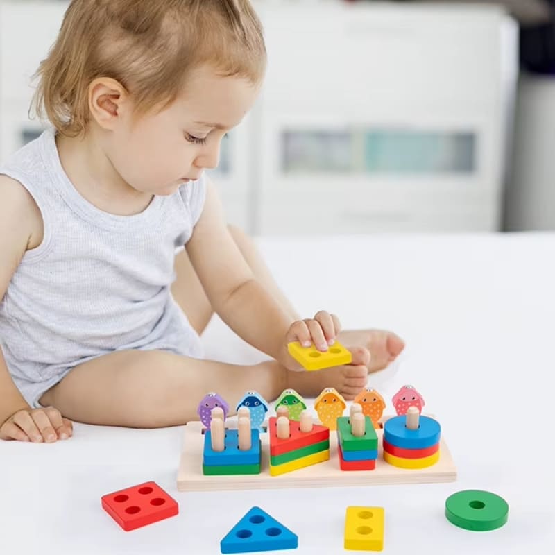 Brinquedo Montessori Educativo 2 em 1 - Aprendizado e Diversão