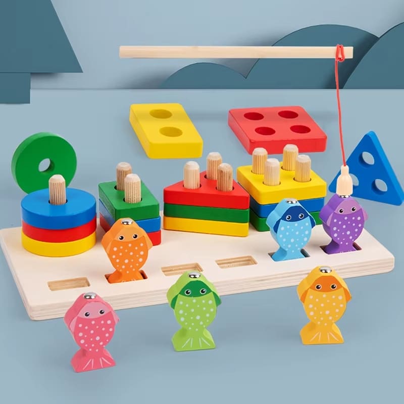 Brinquedo Montessori Educativo 2 em 1 - Aprendizado e Diversão