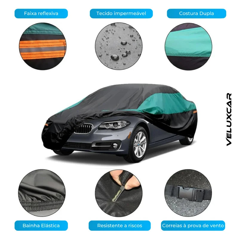 Capa Automotiva Impermeável com Proteção UV - VeluxGuard™