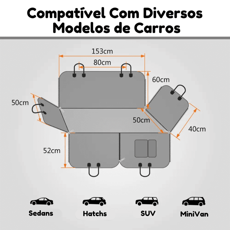 Capa impermeável de carro para Pets