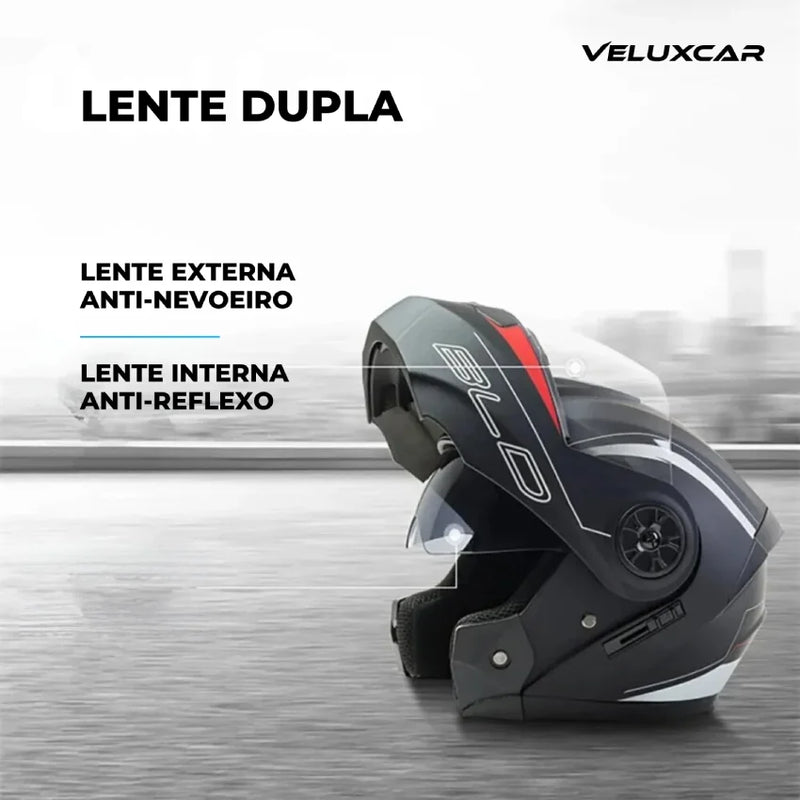 Capacete Fechado com Lente Dupla - RaceVelux™