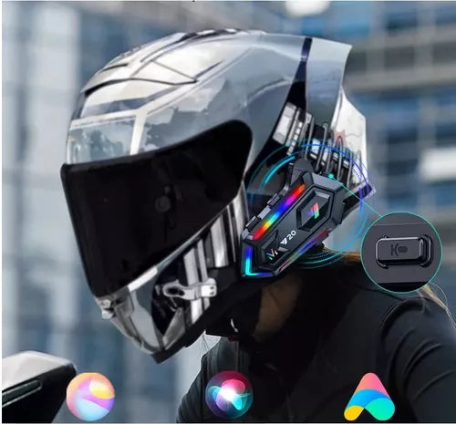 Intercomunicador Bluetooth 5.3 Y20 para Capacete de Motocicleta