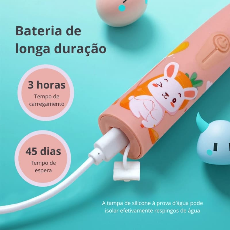 Escova de Dente Infantil Elétrica - Desenho Animado