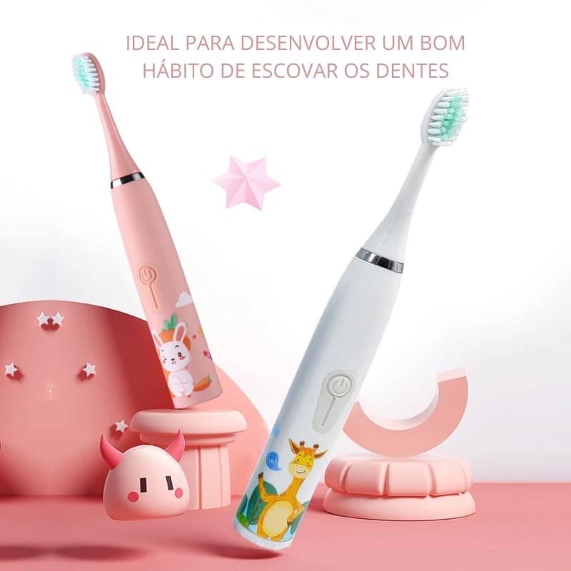 Escova de Dente Infantil Elétrica - Desenho Animado