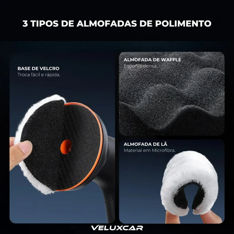 Polidor Portátil 3800rpm para Carros - Velux PoliPro™