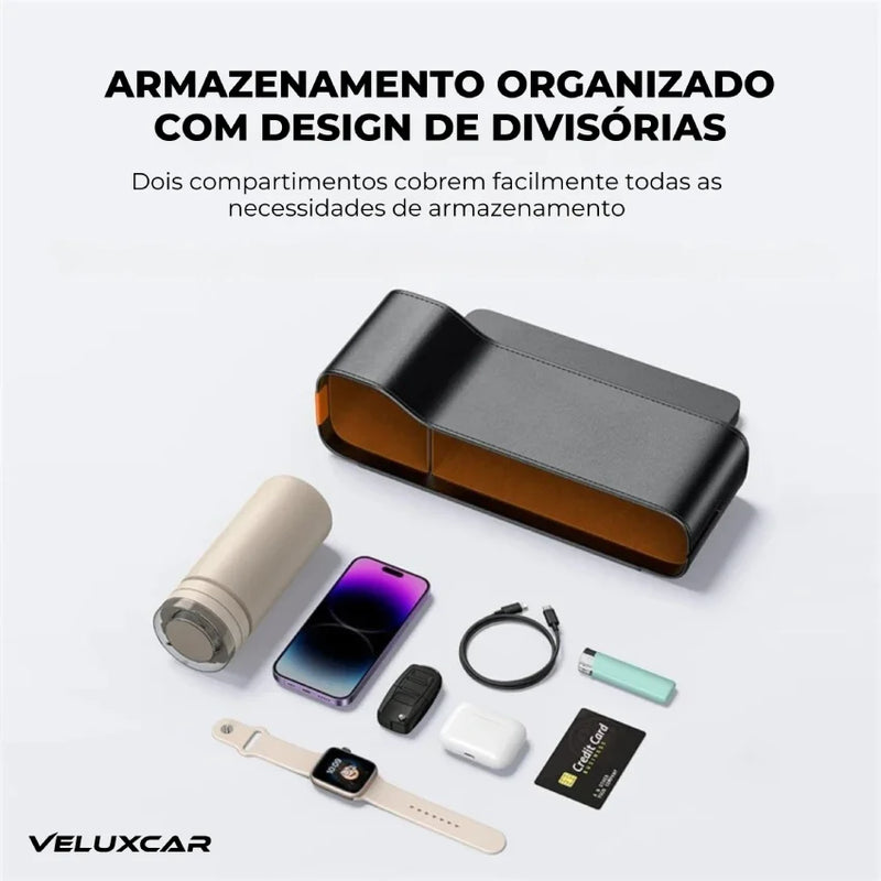 Organizador de Assento Automotivo com Porta-copos - VeluxGap™