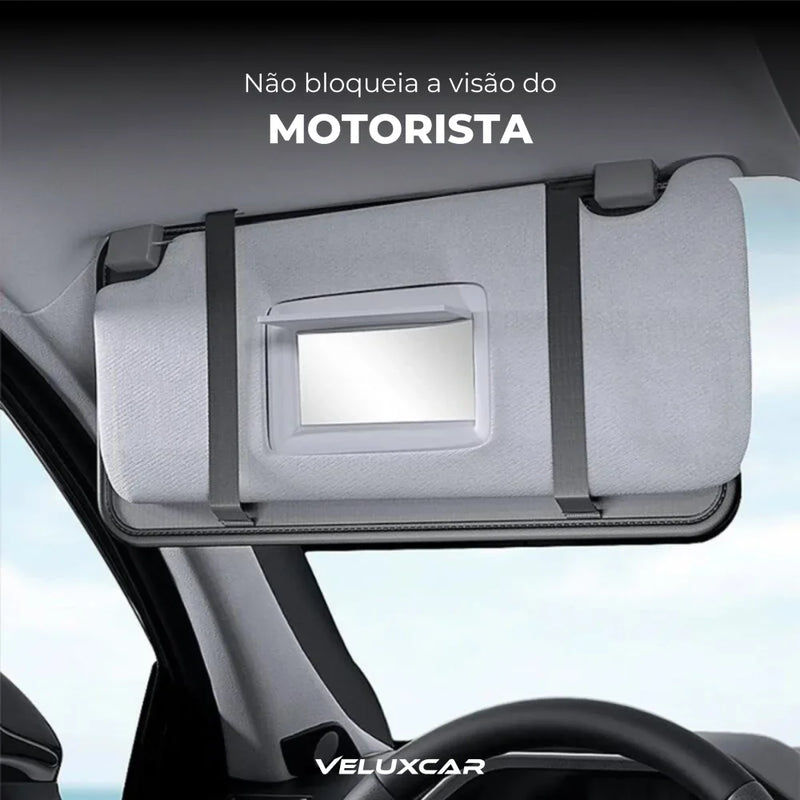 Organizador de Visor de Carro Luxuoso | Armazenamento em Couro PU - VeluxStorage™