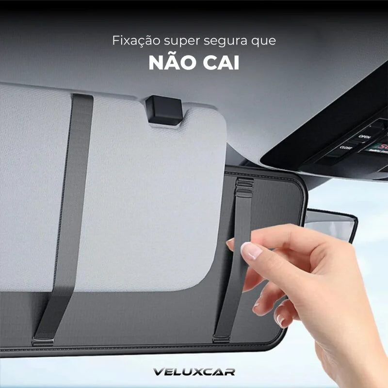 Organizador de Visor de Carro Luxuoso | Armazenamento em Couro PU - VeluxStorage™