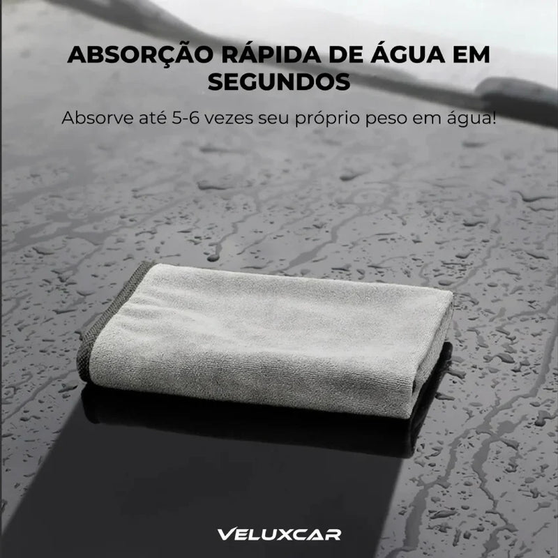 Pano de Microfibra para Cuidados e Polimento de Carros - VeluxShine™