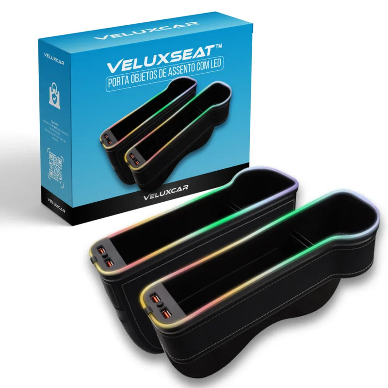 Porta Objetos 3 em 1 de Assento com LED - VeluxSeat™