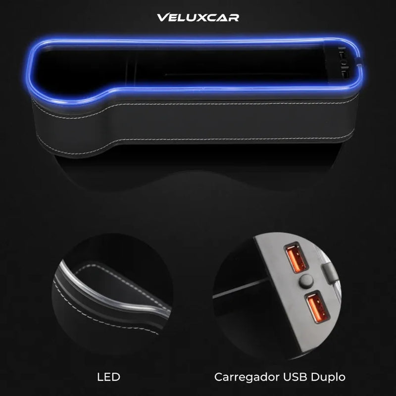 Porta Objetos 3 em 1 de Assento com LED - VeluxSeat™