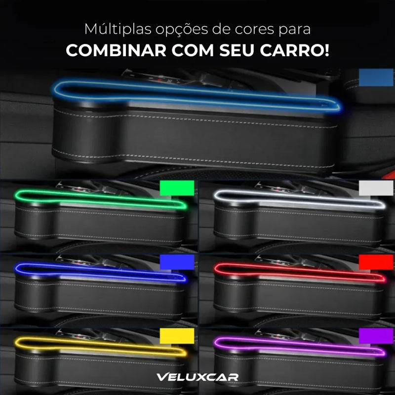 Porta Objetos 3 em 1 de Assento com LED - VeluxSeat™