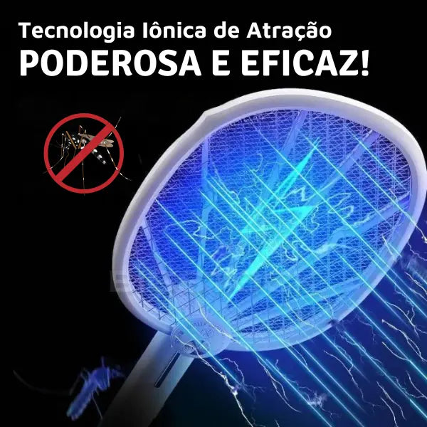 Raquete Mata-Mosquito Elétrica Com Ions de Atração BStocker