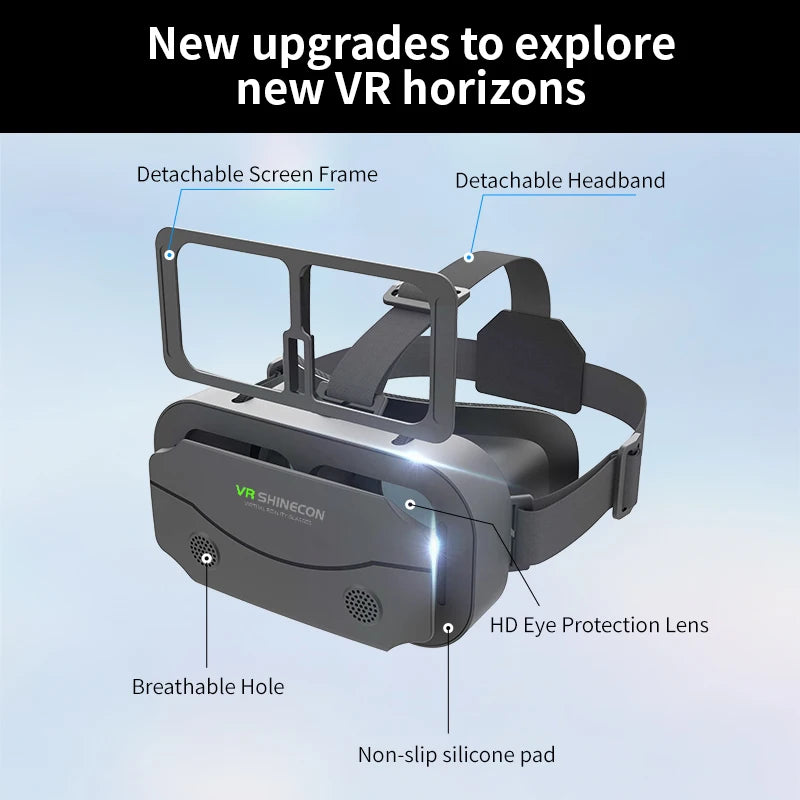 Óculos VR (Realidade Virtual) Headset Dispositivos Viar Capacete Lentes 3D Óculos Inteligentes para Smartphones Acessório de Jogo para Celular