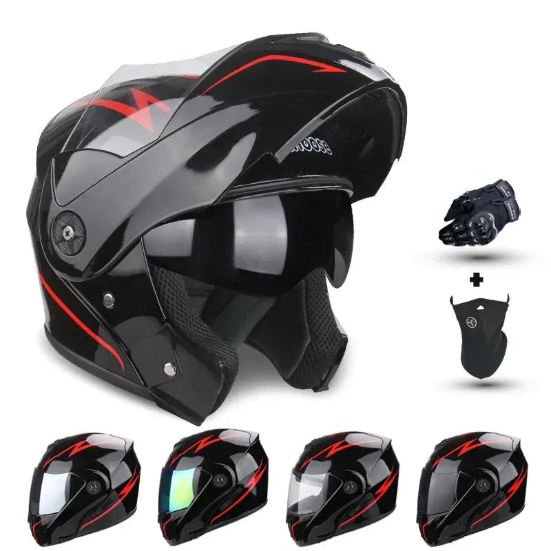 Capacete de Motocicleta com Lente Dupla