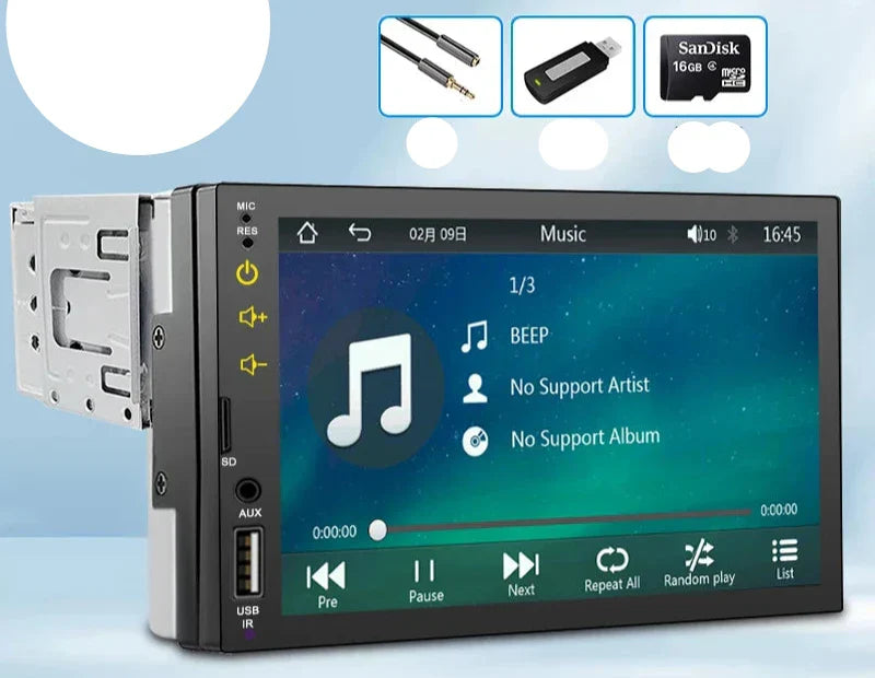 Multimedia Player Din MP5 Radio -  7 Polegadas