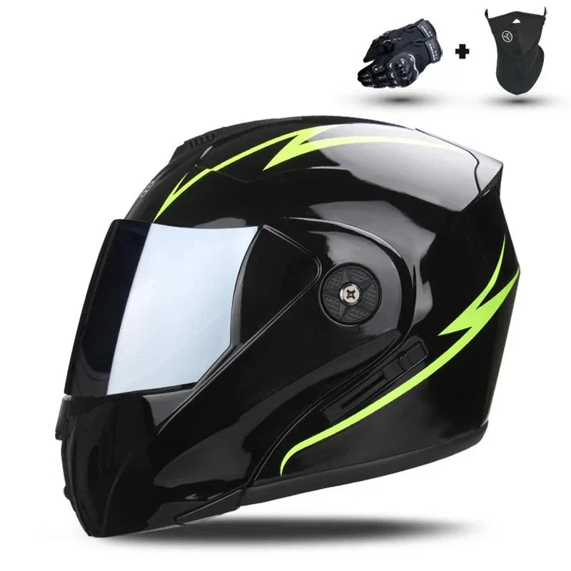 Capacete de Motocicleta com Lente Dupla