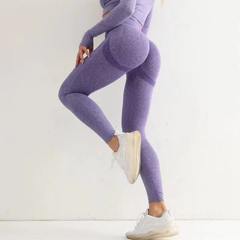 Calça de Yoga Fitness Feminina Sem Costura para Quadril, Cintura Alta, Calça Levanta Bumbum, Elástica, Legging de Secagem Rápida para Academia Feminina"