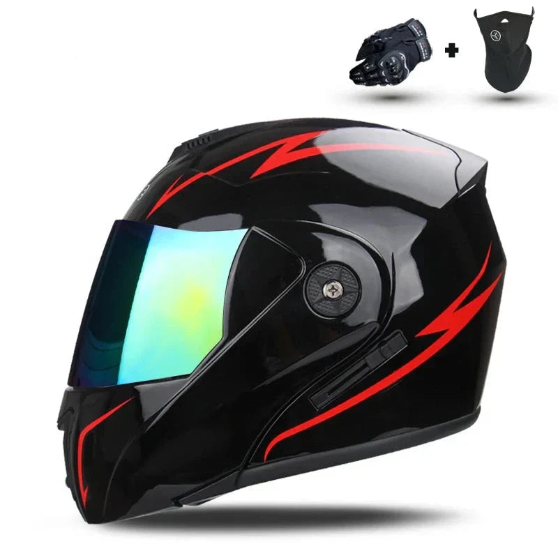 Capacete de Motocicleta com Lente Dupla