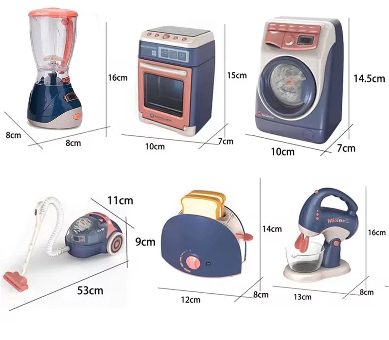 Mini Eletrodomésticos Realistas para Crianças - Cozinha mágica