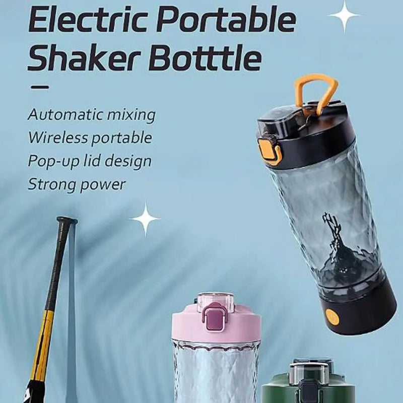 Copo Elétrico de Mistura de Pó de Proteína 650ml, Garrafa Automática Shaker, Mixer para Shake, Garrafa de Leite, Café e Liquidificador, Para Academia e Atividades ao Ar Livre.