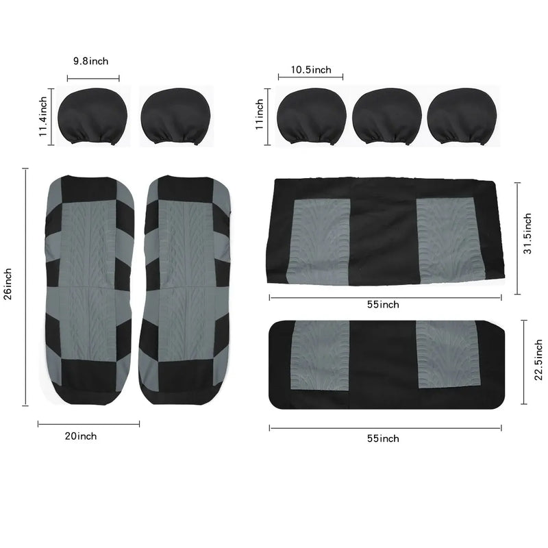 Kit Completo de Capas de Assento para Carro - VeluxSeat™