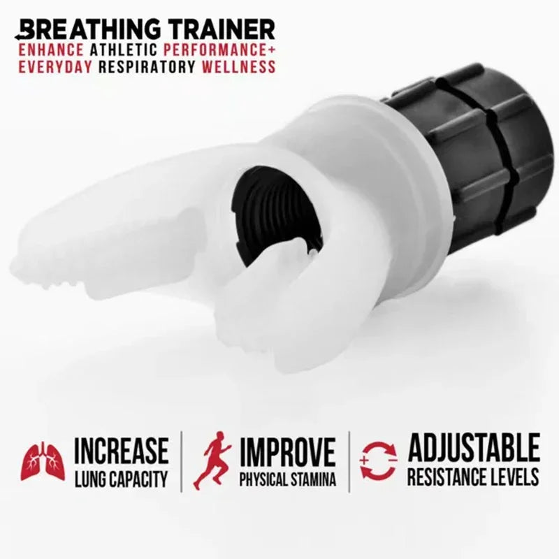 Treinador de Respiração Abdominal para Capacidade Pulmonar - Exercício de Respiração para Pulmões - Equipamento de Resistência para Exercícios - Equipamento de Fitness Portátil