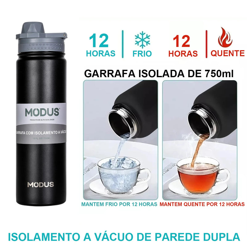 Garrafa Térmica Portátil em Aço Inox 750 mL - MODUS