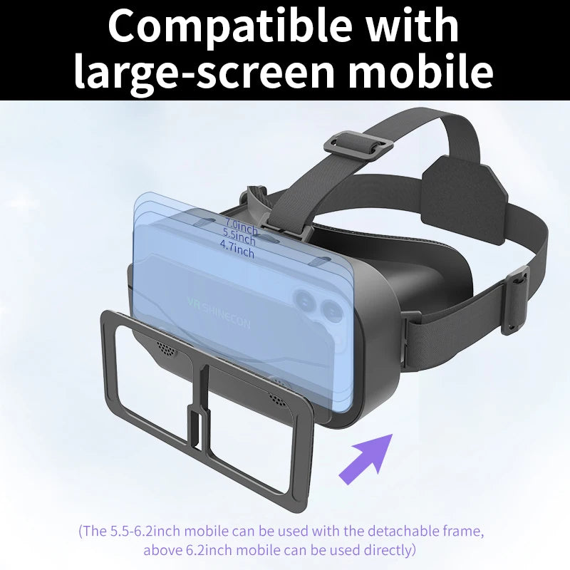 Óculos VR (Realidade Virtual) Headset Dispositivos Viar Capacete Lentes 3D Óculos Inteligentes para Smartphones Acessório de Jogo para Celular