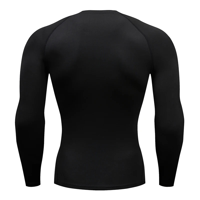 Camiseta de Compressão Masculina para Corrida com Mangas Longas – Ideal para Academia e Esportes