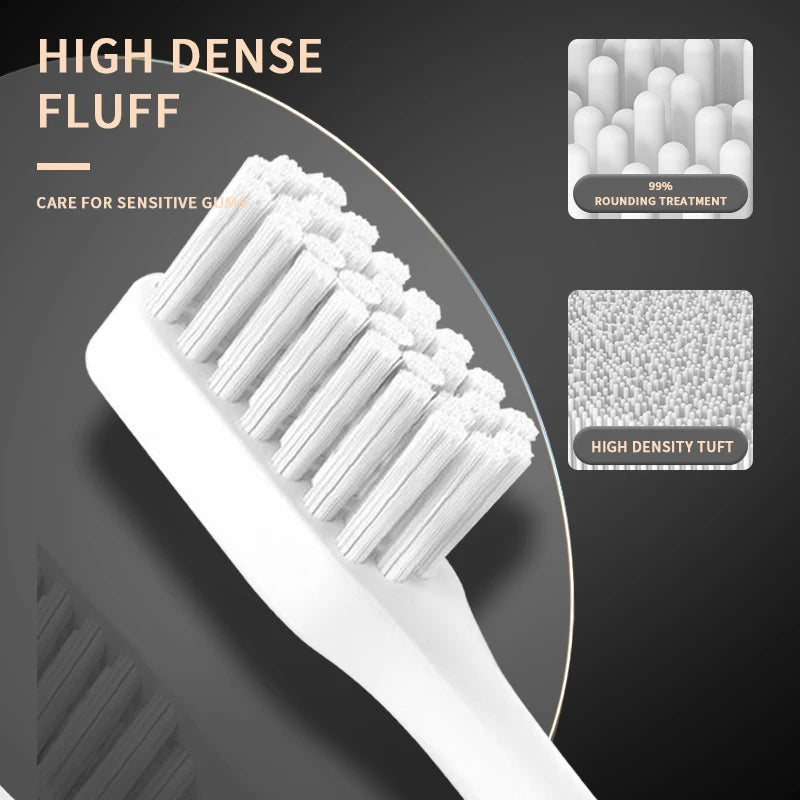 Jianpai-Toothbrush elétrico acústico clássico para adulto, modo 5-Gear, carregamento USB, IPX7 impermeável, preto e branco