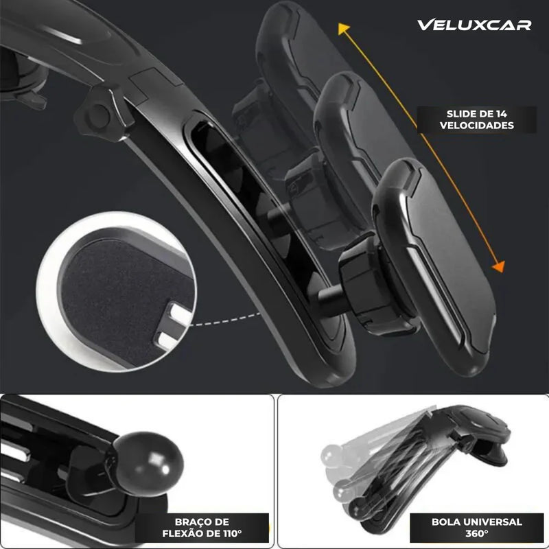 Suporte Ajustável de Celular para Painel - VeluxQuick™