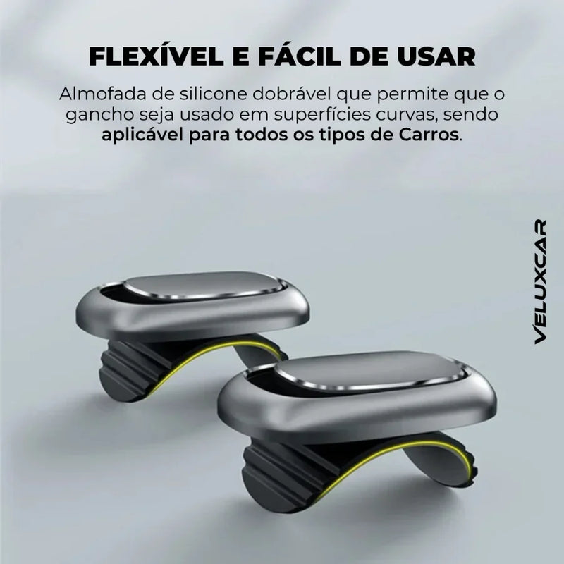 Suporte de Bolsas e Sacolas com Gancho para Carro - VeluxClip™