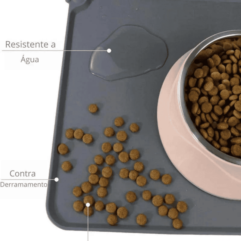 Tapete comedouro pet silicone