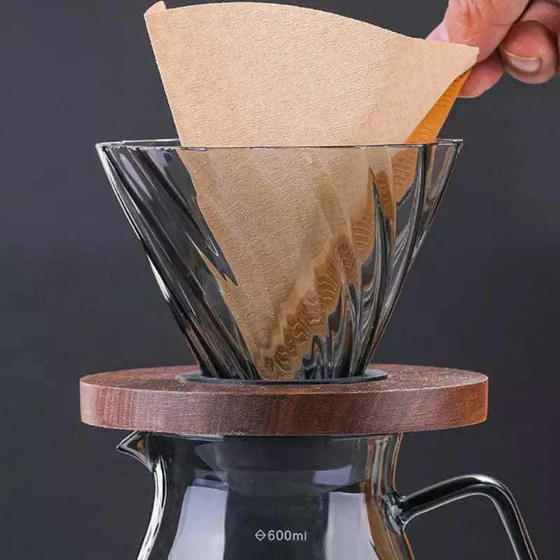 Bule de Café Vidro Borossilicato Coador de Café Hario V60