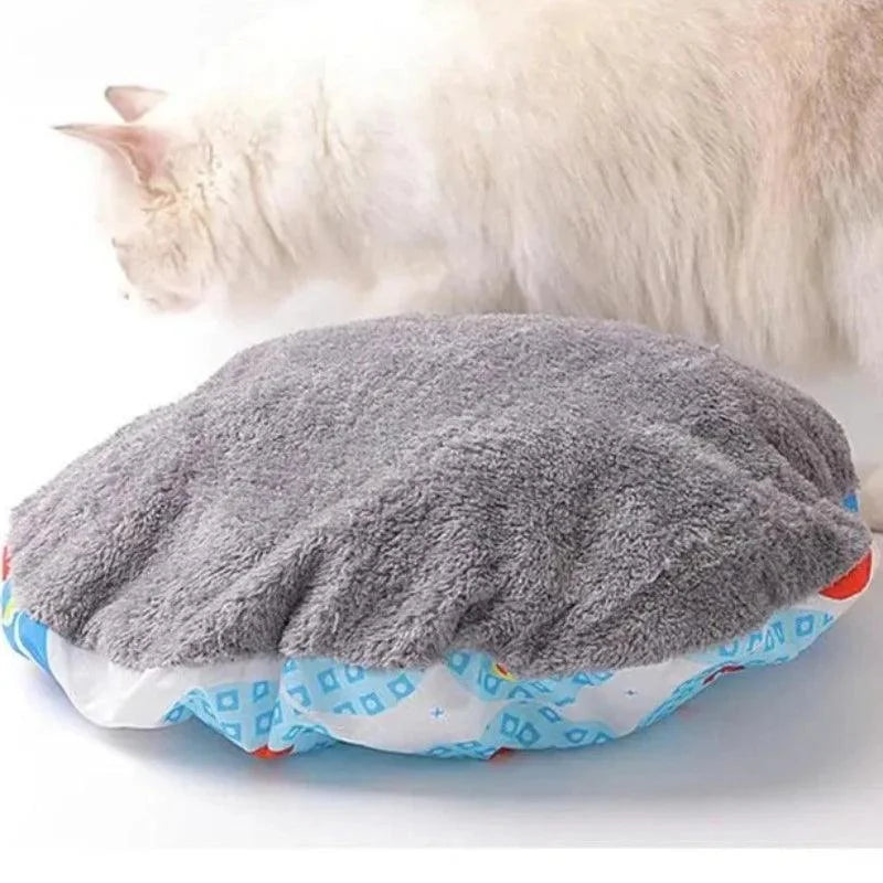 Cama de Inverno em Pelúcia Aconchegante para Gatos