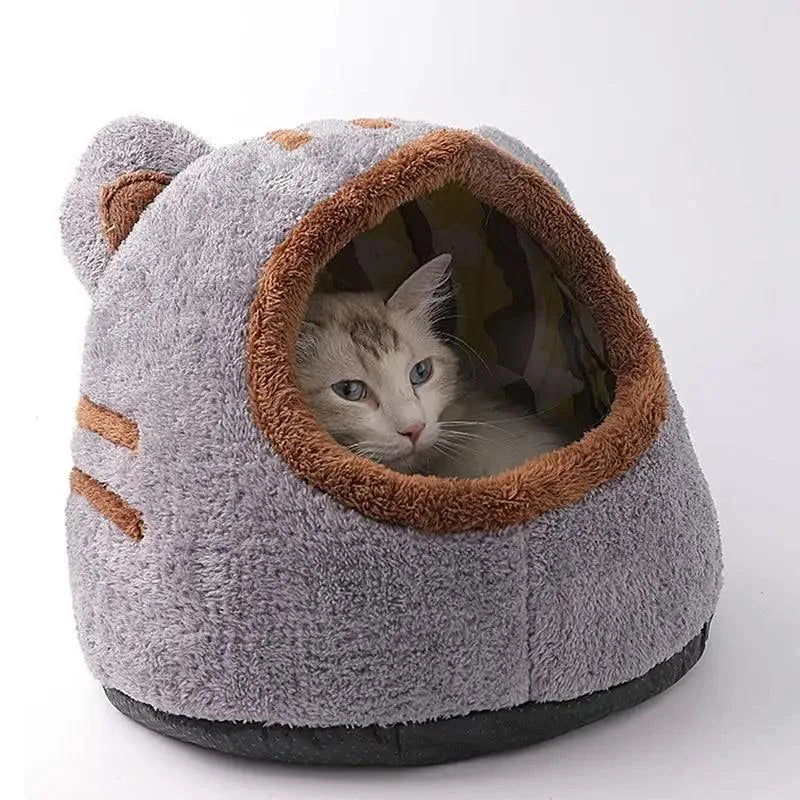 Cama de Inverno em Pelúcia Aconchegante para Gatos