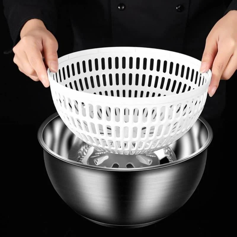 Centrífuga Secadora de Salada Bowl Inox Lenogue