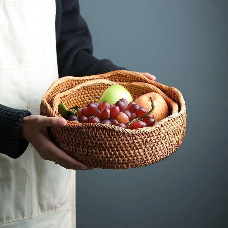 Cesta de Vime em Rattan Feita à Mão Lenogue