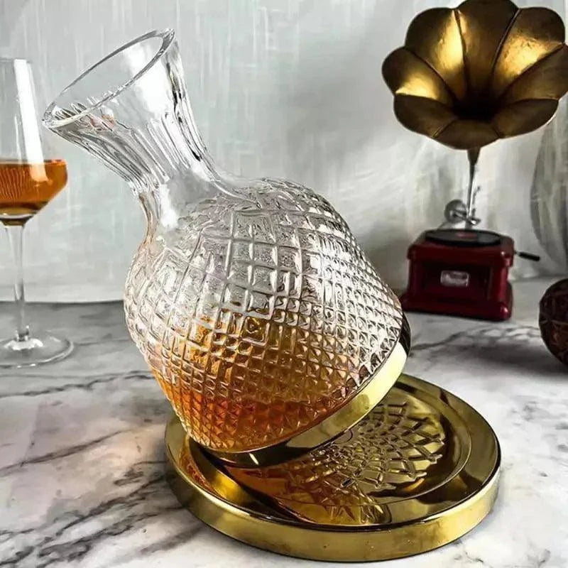 Decanter de Vinho Recipiente de Vidro Cristal Decantador Lenogue