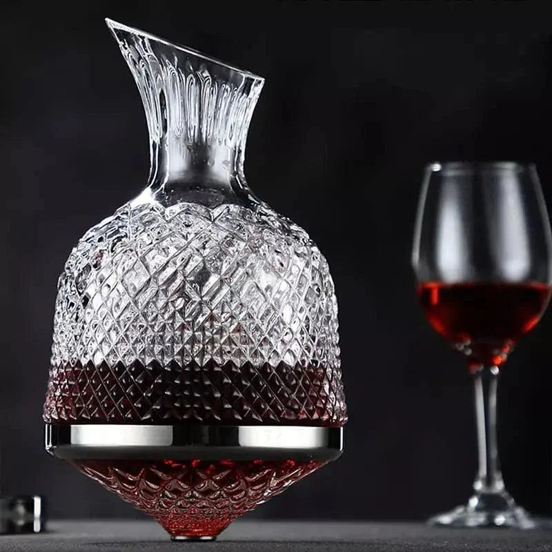 Decanter de Vinho Recipiente de Vidro Cristal Decantador Lenogue