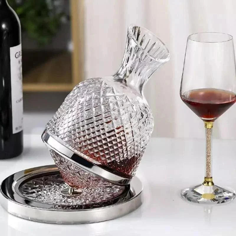 Decanter de Vinho Recipiente de Vidro Cristal Decantador Lenogue