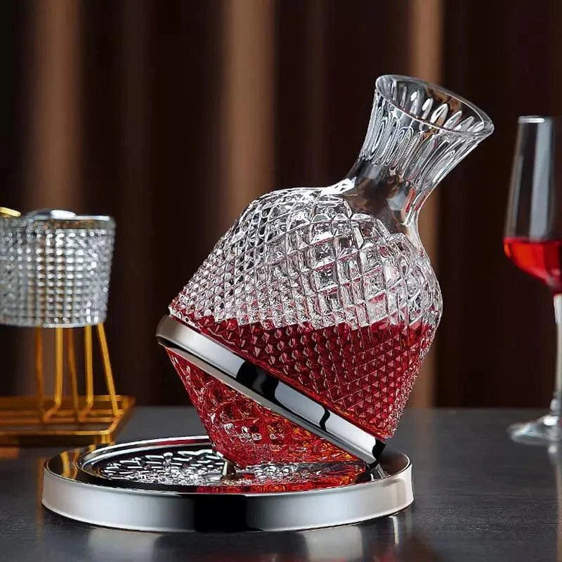 Decanter de Vinho Recipiente de Vidro Cristal Decantador Lenogue