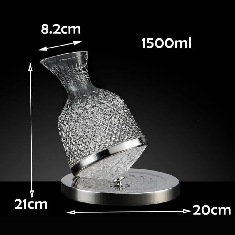 Decanter de Vinho Recipiente de Vidro Cristal Decantador Lenogue